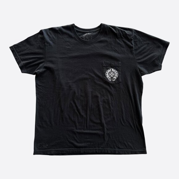 Chrome Hearts Black & White Paris Horseshoe Logo T-Shirt - Picture 1 of 7